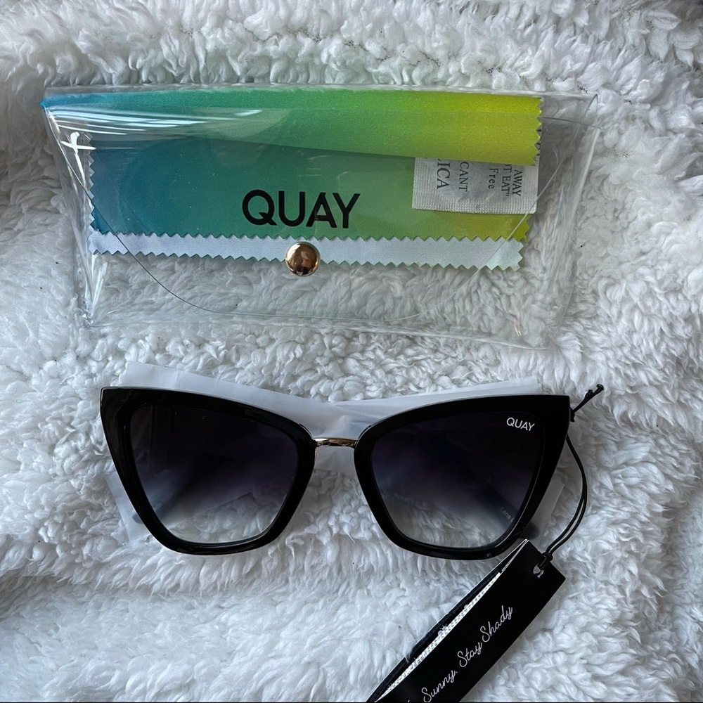 quay australia reina sunglasses in black fade